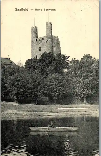 43522 - Deutschland - Saalfeld , Hohe Schwarm , Ruderboot - gelaufen 1918