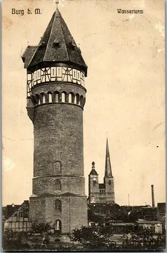 43533 - Deutschland - Burg b. Mylau , Wasserturm - gelaufen 1911