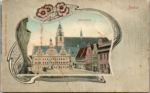 43535 - Deutschland - Zerbst , Marktplatz , l. beschädigt - nicht gelaufen