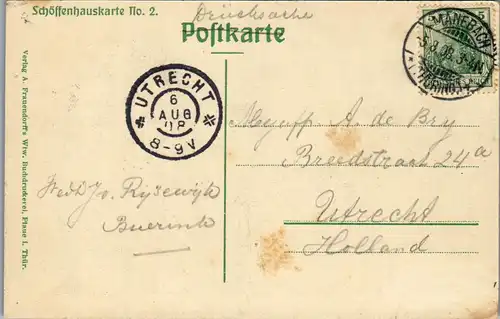 43538 - Deutschland - Schöffenhaus , Schwlabenstein , Ilmtal - gelaufen 1908