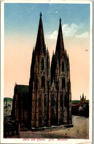 43544 - Deutschland - Köln , Dom , Westseite - gelaufen 1923