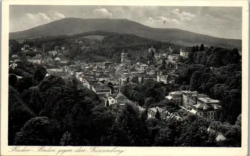 43562 - Deutschland - Baden Baden , Gegen den Friesenberg , Panorama - gelaufen 1934