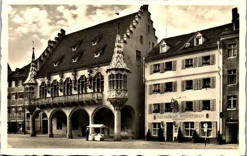 43566 - Deutschland - Freiburg i. Br. , Historisches Kaufhaus , Oberkirchs Weinstuben - gelaufen 1941