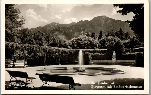 43590 - Deutschland - Bad Reichenhall , Kurgarten mit Soolespringbrunnen - gelaufen