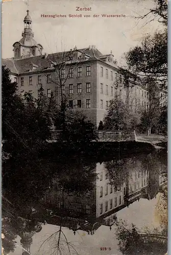 43595 - Deutschland - Zerbst , Herzogliches Schloß von der Wasserseite - gelaufen 1907