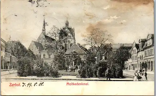 43596 - Deutschland - Zerbst , Moltkedenkmal - gelaufen 1907