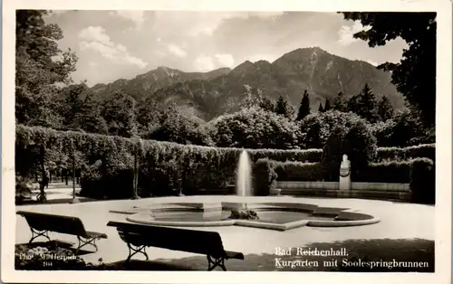 43601 - Deutschland - Bad Reichenhall , Kurgarten mit Soolespringbrunnen - gelaufen