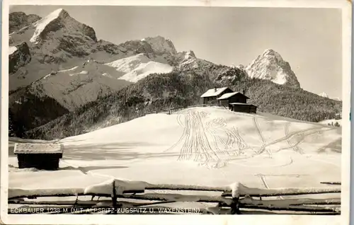 43609 - Deutschland - Eckbauer , Alpspitz, Zugspitz u. Waxenstein - gelaufen 1940