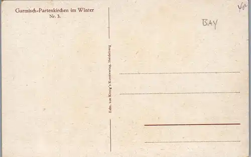 43632 - Künstlerkarte - Garmisch Partenkirchen , Skispuren , signiert J. Hellmann 1913 - nicht gelaufen