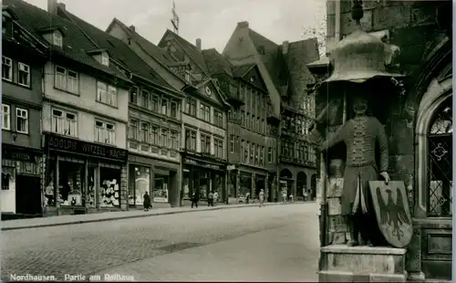 43654 - Aufnahme - Nordhausen , Partie am Rathaus