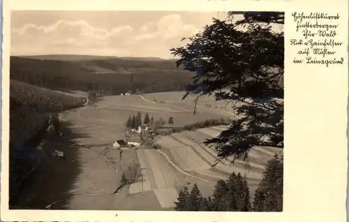 43655 - Deutschland - Finsterbergen , Blick vom Hainfelsen auf Mühlen , Leinagrund - nicht gelaufen