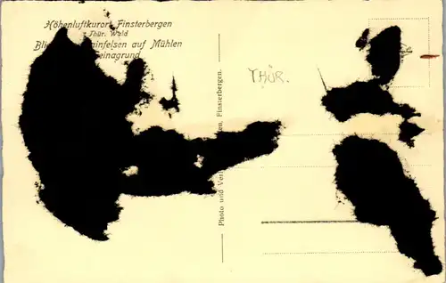 43655 - Deutschland - Finsterbergen , Blick vom Hainfelsen auf Mühlen , Leinagrund - nicht gelaufen