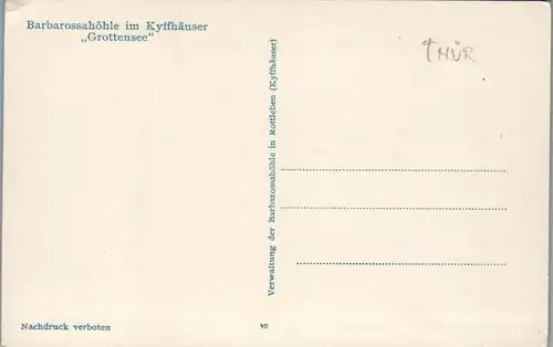 43661 - Deutschland - Kyffhäuser , Barbarossahöhle , Grottensee - nicht gelaufen