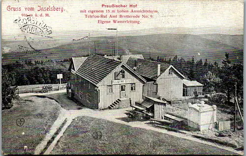 43674 - Deutschland - Inselsberg , Gruss , Preußischer Hof , Gasthof - gelaufen 1916