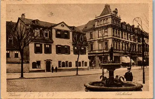 43677 - Deutschland - Weimar , Schillerhaus , Schiller - gelaufen 1925