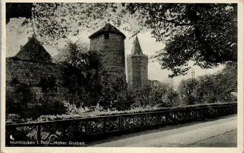 43688 - Deutschland - Mühlhausen , Hoher Graben - gelaufen 1938