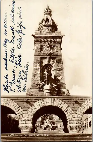 43689 - Deutschland - Kyffhäuser , Denkmal , Mittelbau - gelaufen 1934