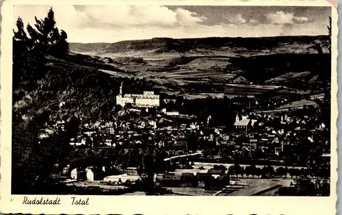 43690 - Deutschland - Rudolstadt , Total , Panorama - gelaufen 1949