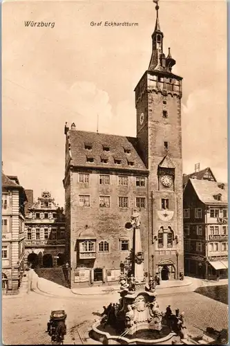 43722 - Deutschland - Würzburg , Graf Eckhardtturm - nicht gelaufen 1909