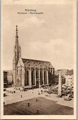 43726 - Deutschland - Würzburg , Marktplatz , Marienkapelle - nicht gelaufen