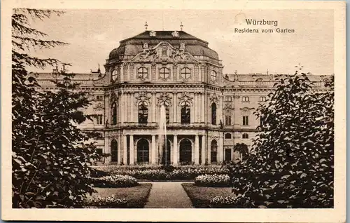 43727 - Deutschland - Würzburg , Residenz vom Garten - nicht gelaufen