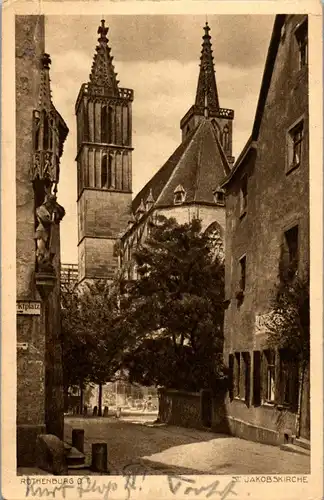 43736 - Deutschland - Rothenburg ob der Tauber , St. Jakobskirche - gelaufen 1926