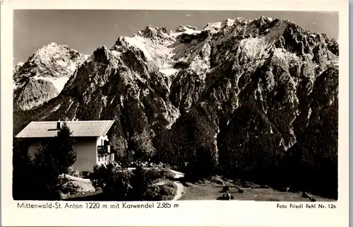 43762 - Deutschland - Mittenwald St. Anton , mit Karwendel - nicht gelaufen