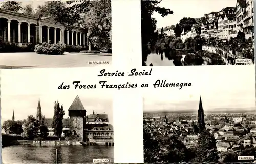 43798 - Deutschland - Service Social des Forces , Baden Baden , Tübingen , Konstanz - gelaufen 1962