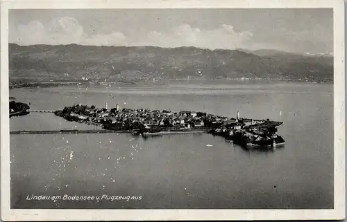 43806 - Deutschland - Lindau , Bodensee , v. Flugzeug aus - gelaufen 1943