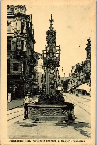 43829 - Deutschland - Freiburg i. Br. , Gotischer Brunnen v. Meister Theodosius - nicht gelaufen