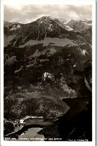 43841 - Deutschland - Königssee , Blick vom Grünstein auf Königssee und Jenner - gelaufen 1935