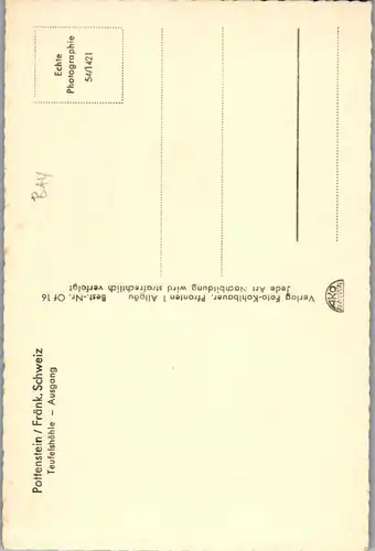 43858 - Deutschland - Pottenstein , Teufelshöhle , Ausgang - nicht gelaufen