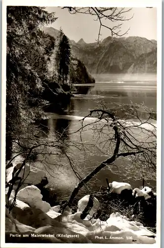 43865 - Deutschland - Königssee , Partie am Malerwinkel , Winterlandschaft , Winter - nicht gelaufen