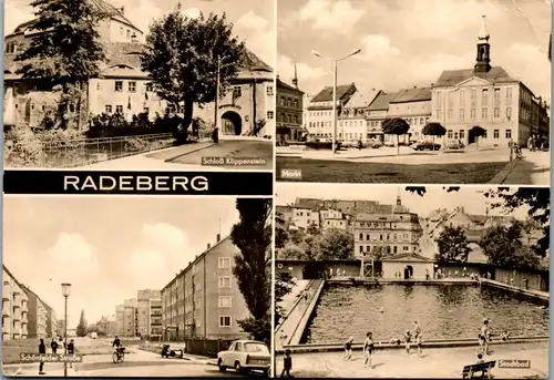 43870 - Deutschland - Radeberg , Stadtbad , Markt , Schönfelder Straße , Schloß Klippenstein - gelaufen