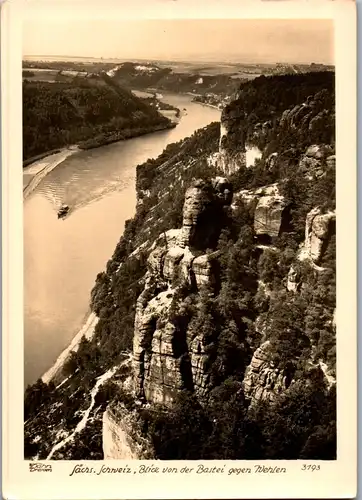 43874 - Deutschland - Wehlen , Blick von der Bastei , Sächsische Schweiz - nicht gelaufen