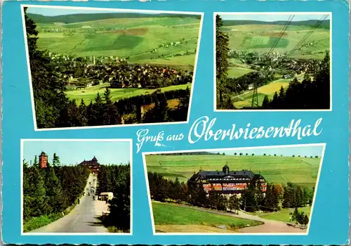 43887 - Deutschland - Oberwiesenthal , Panorama , Mehrbildkarte - gelaufen 1965