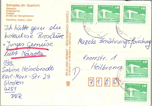 43889 - Deutschland - Schraplau , Kr. Querfurt , Kindergarten , Freibad , Straße der Märzgefallenen - gelaufen