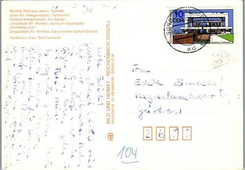 43892 - Deutschland - Eichsfeld , Worbis , Gruss aus , Mehrbildkarte - gelaufen