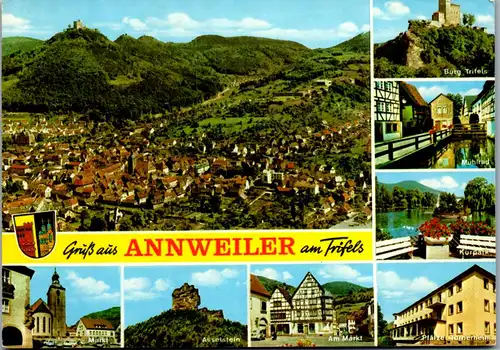 43918 - Deutschland - Annweiler , am Trifels , Panorama , Mehrbildkarte - gelaufen 1911