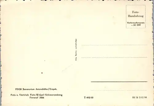 43925 - Deutschland - Breitenbrunn , FDGB Sanatorium Antonshöhe - nicht gelaufen