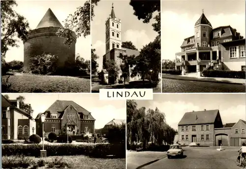 43928 - Deutschland - Lindau , Zerbst , Burgruine , Kirche , Diätsanatorium , Ernst Thälmann Platz - gelaufen 1974
