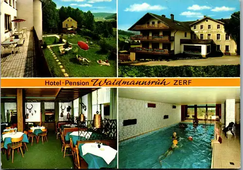 43939 - Deutschland - Zerf , Hotel Pension Waidmannsruh - gelaufen 1975