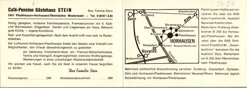 43952 - Deutschland - Pleckhausen Horhausen , Cafe Pension Gästehaus Stein , Westerwald - nicht gelaufen