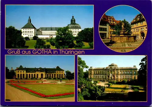 43979 - Deutschland - Gotha , Schloß Friedstein , Schellenbrunnen , Orangerie , Mehrbildkarte - nicht gelaufen