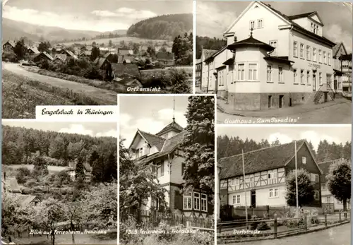 43982 - Deutschland - Engelsbach , Ortsansicht , Ferienheim Franziska , Gasthaus zum Paradies , Dorfstraße - gel