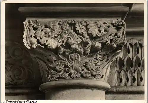 43996 - Deutschland - Magdeburg , Dom , Säulenknauf im Chor - nicht gelaufen