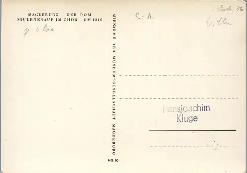 43996 - Deutschland - Magdeburg , Dom , Säulenknauf im Chor - nicht gelaufen