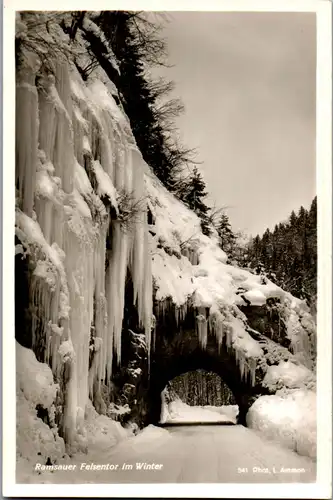 44016 - Deutschland - Ramsau , Ramsauer Felsentor im Winter , Eislandschaft - nicht gelaufen