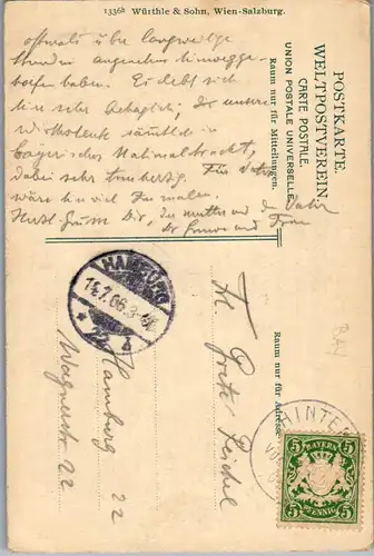 44032 - Deutschland - Berchtesgaden , Hintersee - gelaufen 1906