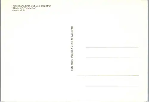 44057 - Deutschland - Berlin , Tempelhof , Franziskanerkirche St. Joh. Capistran , Innenansicht - nicht gelaufen